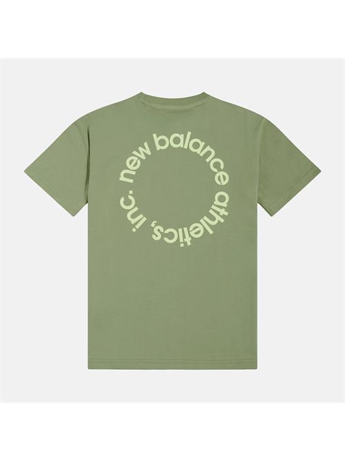 T-shirt verde logo NEW BALANCE | LAKB0177AAR
